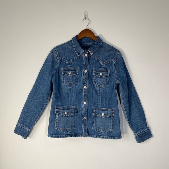 Vintage Gap Denim Snap up Jacket Sz M - Picture 1 of 6